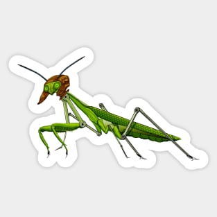 Steampunk praying mantis Sticker